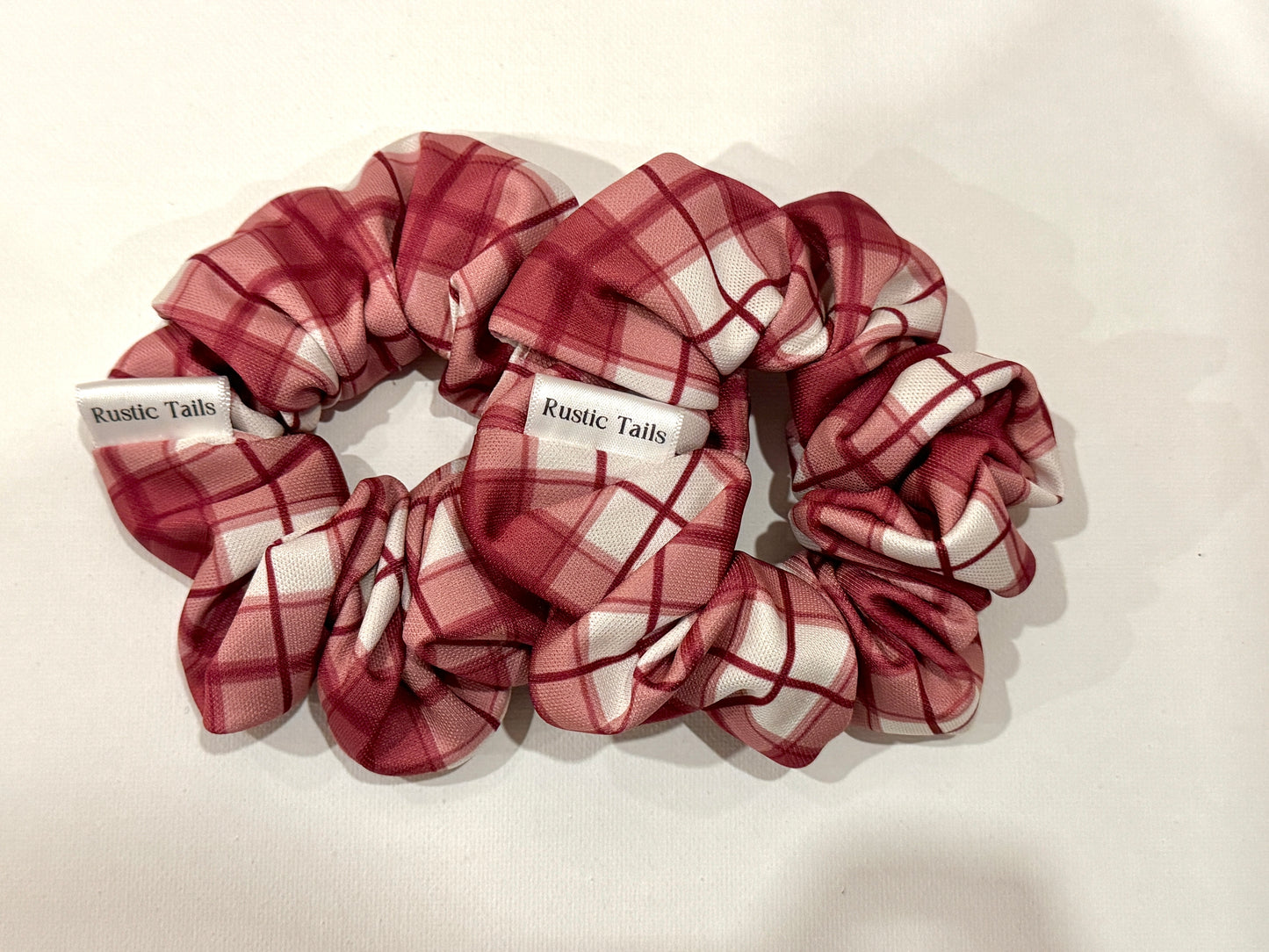 RED PLAID SCRUNCHIE