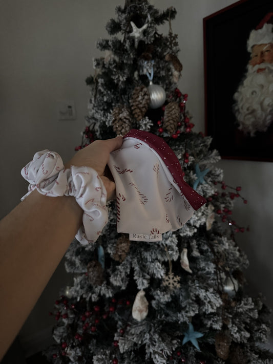 CANDY CANES & SPECKLES DOG BANDANA